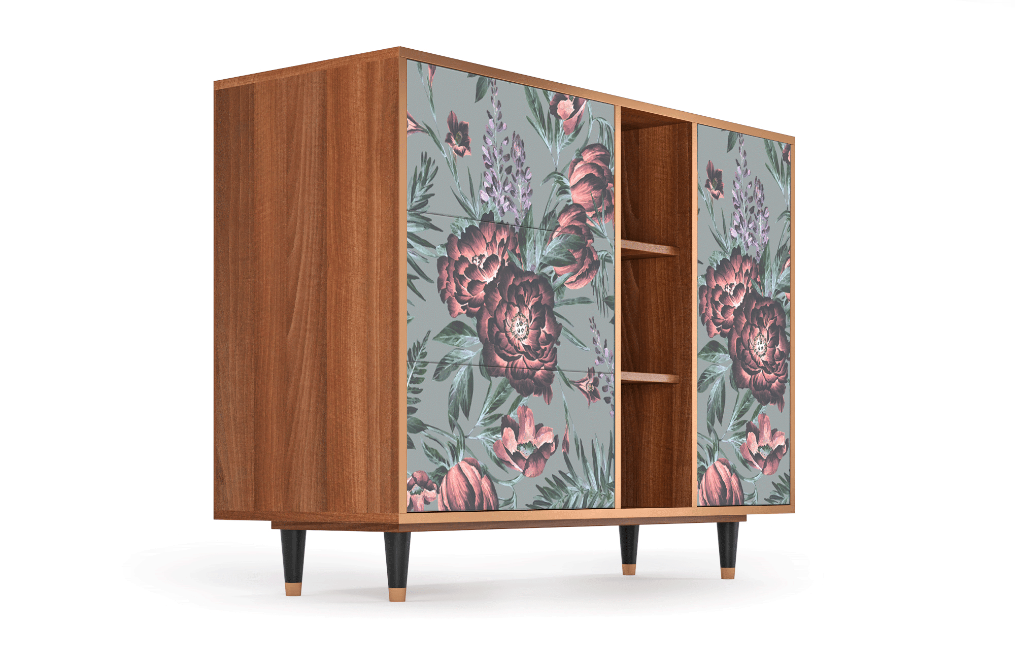 Sideboard – STORYZ – BS2 Light Peonies – Walnut Sideboard - STORYZ - BS2 Light Peonies - Walnut