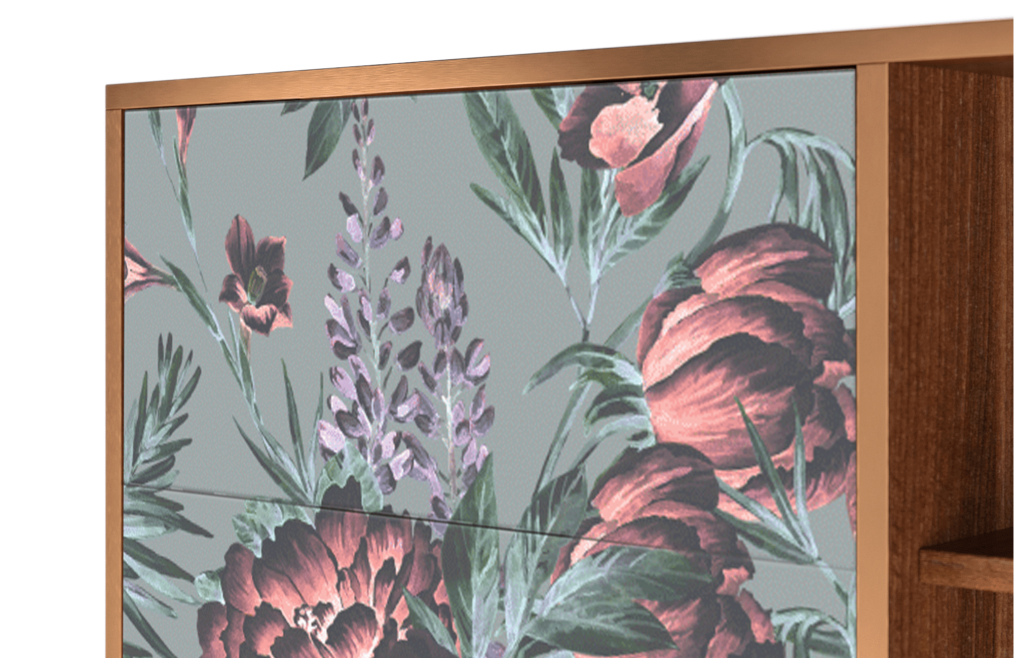 Sideboard – STORYZ – BS2 Light Peonies – Walnut Sideboard - STORYZ - BS2 Light Peonies - Walnut