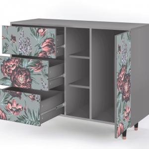 Sideboard - STORYZ - BS2 Light Peonies - Grey