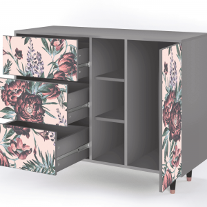 Sideboard - STORYZ - BS2 Peach Peonies - Grey