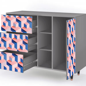 Sideboard - STORYZ - BS2 Pinky Squares - Grey