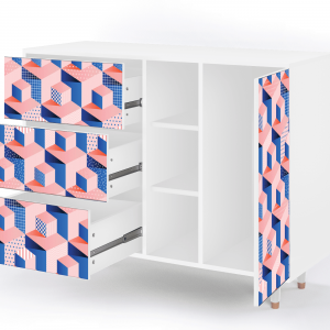 Sideboard - STORYZ - BS2 Pinky Squares - White