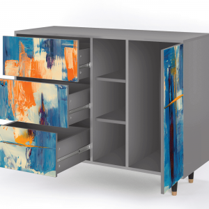 Sideboard - STORYZ - BS2 Abstract Expressionism - Grey