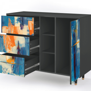 Sideboard - STORYZ - BS2 Abstract Expressionism - Antracite
