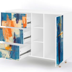 Sideboard - STORYZ - BS2 Abstract Expressionism - White