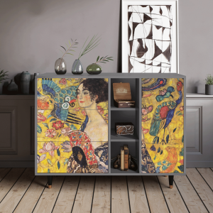 Sideboard - STORYZ - BS2 Lady with Fan by Klimt - Grey