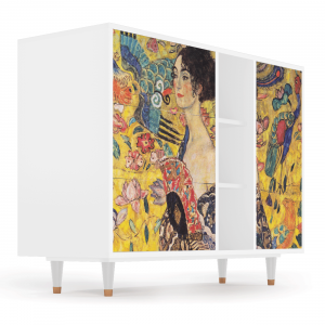 Sideboard - STORYZ - BS2 Lady with Fan by Klimt - White