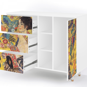 Sideboard - STORYZ - BS2 Lady with Fan by Klimt - White
