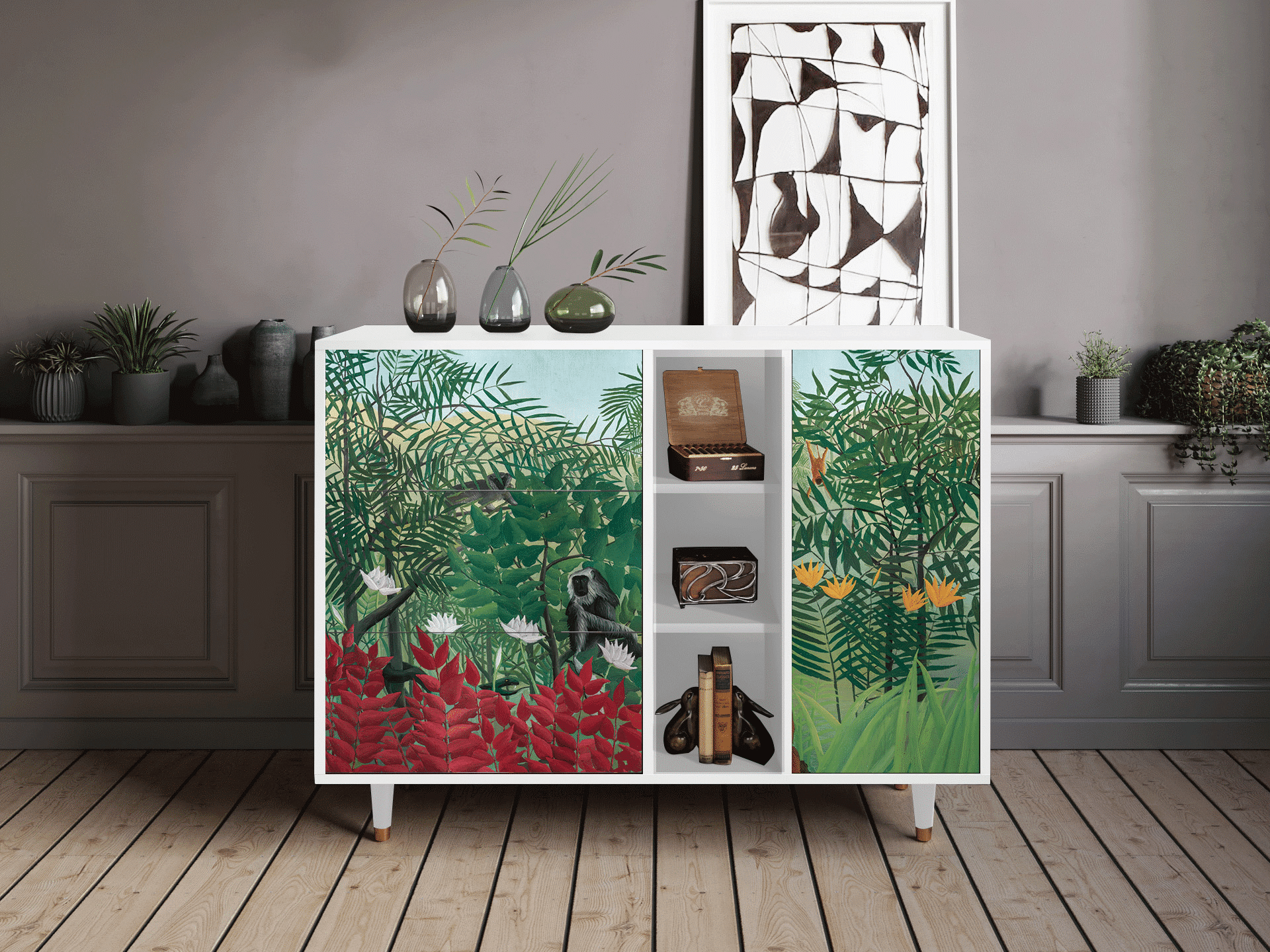 Sideboard - STORYZ - BS2 Jungles in Paris - White Sideboard - STORYZ - BS2 Jungles in Paris - White