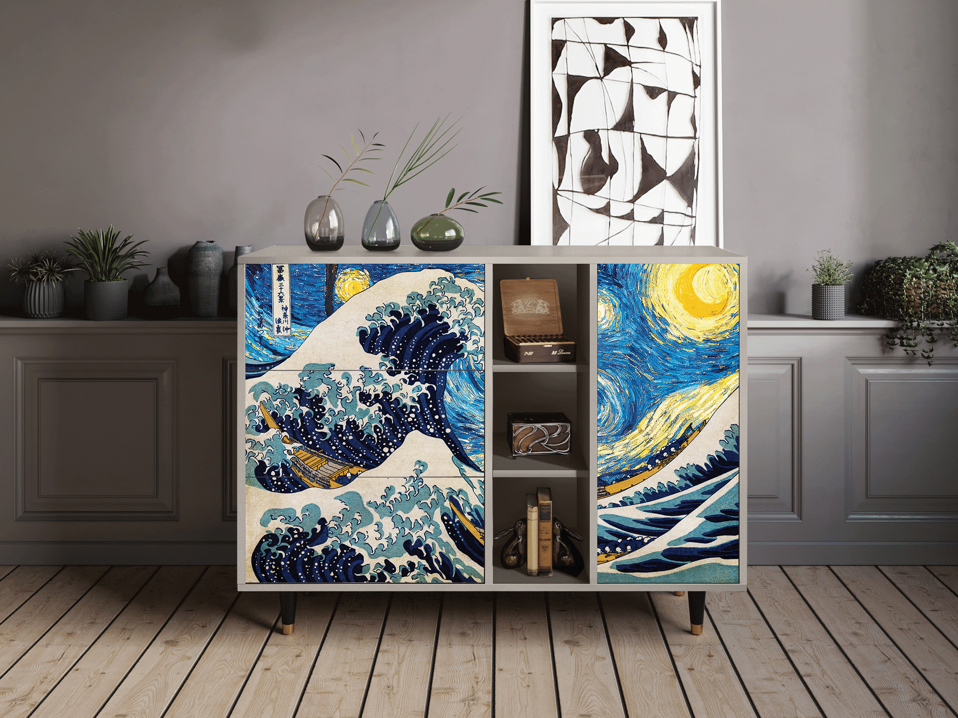 Sideboard - STORYZ - BS2 Great Wave - Sand Sideboard - STORYZ - BS2 Great Wave - Sand