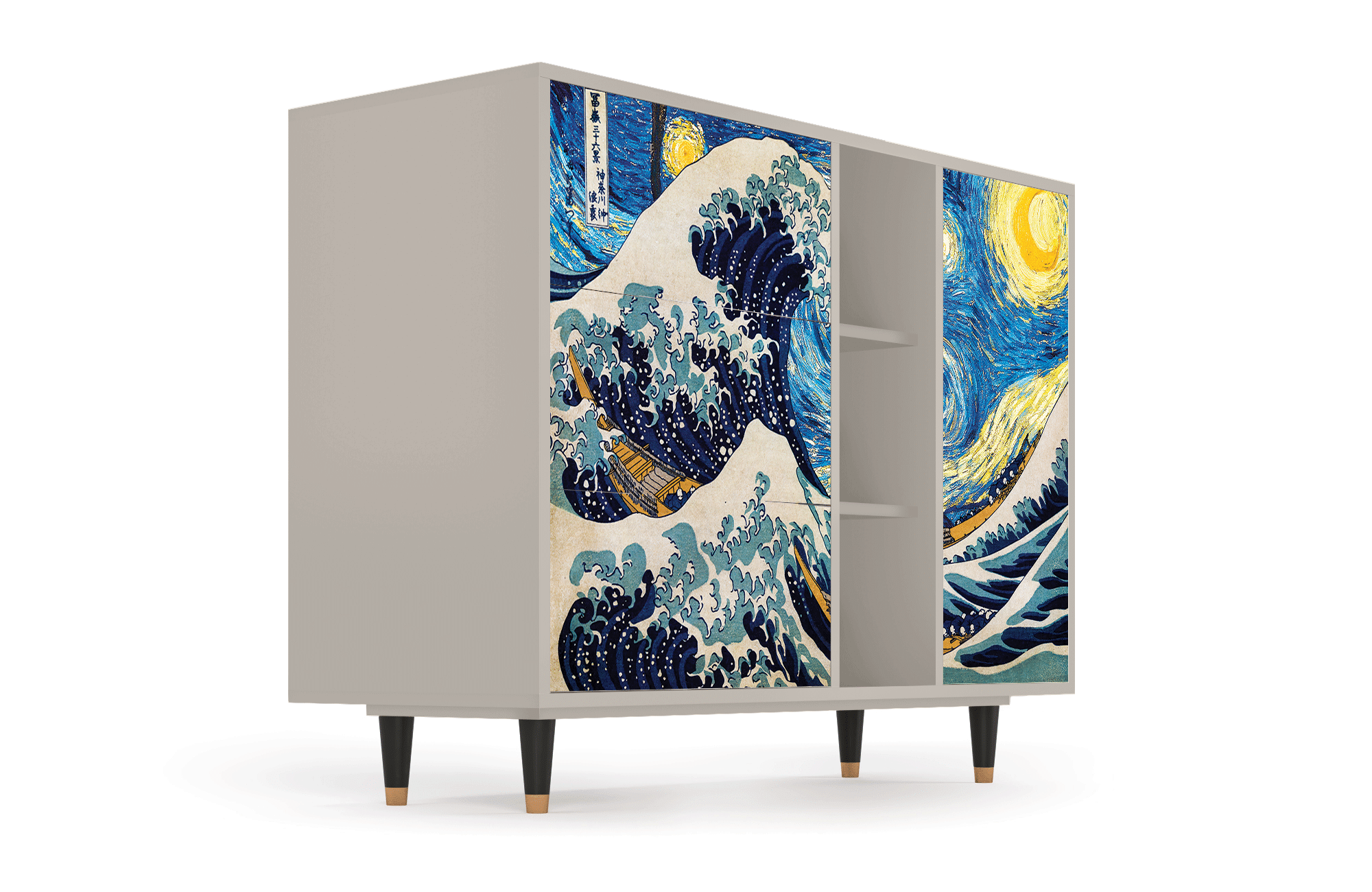 Sideboard – STORYZ – BS2 Great Wave – Sand Sideboard - STORYZ - BS2 Great Wave - Sand
