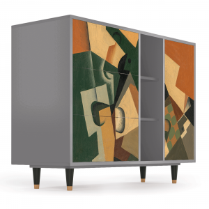 Sideboard - STORYZ - BS2 Glass and Checkerboard - Grey
