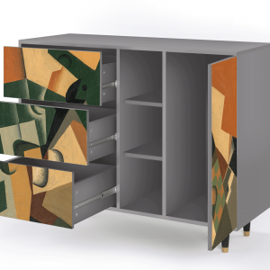 Sideboard - STORYZ - BS2 Glass and Checkerboard - Grey
