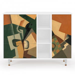 Sideboard - STORYZ - BS2 Glass and Checkerboard - White