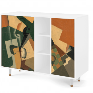 Sideboard - STORYZ - BS2 Glass and Checkerboard - White