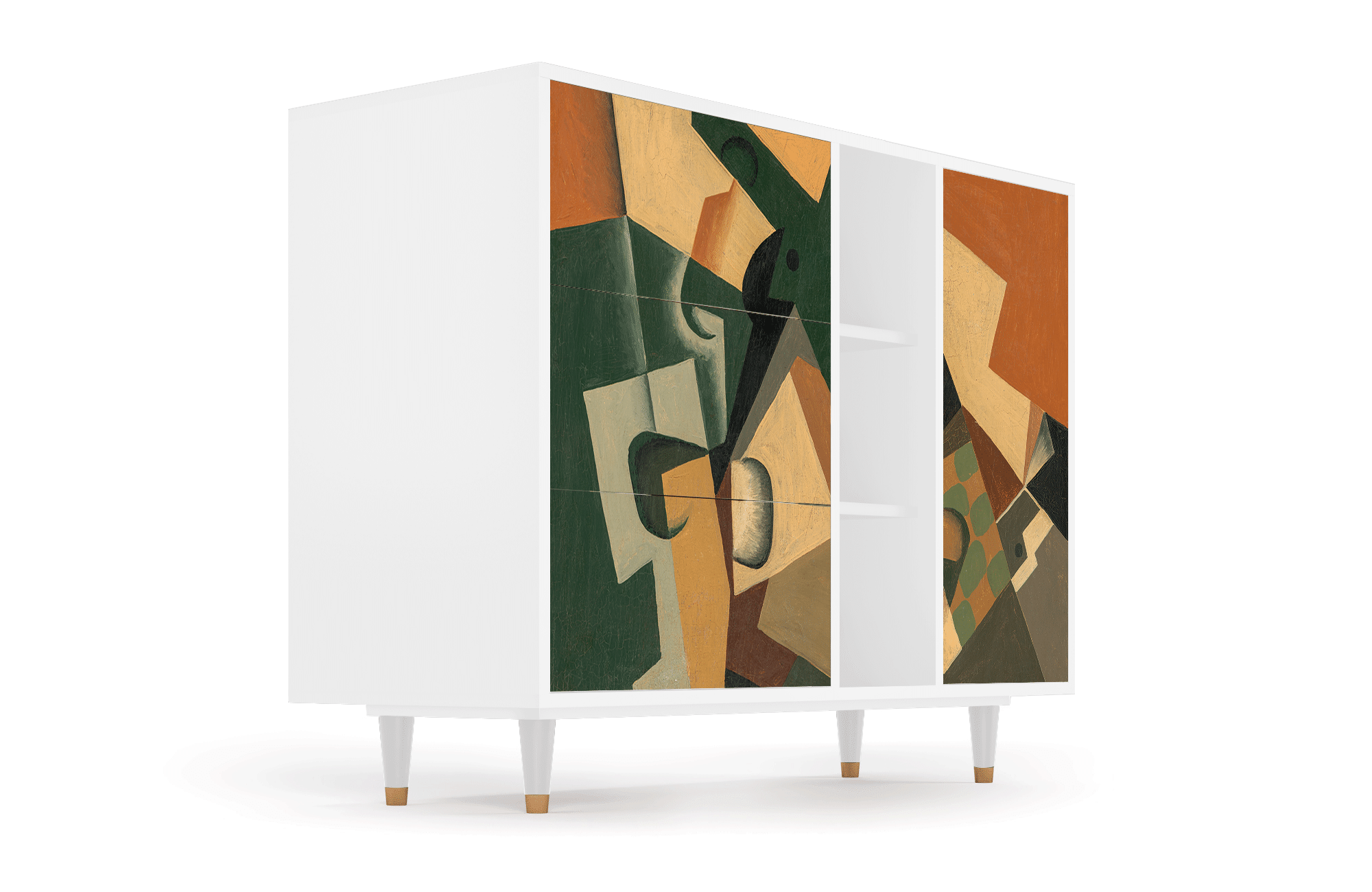 Sideboard – STORYZ – BS2 Glass and Checkerboard – White Sideboard - STORYZ - BS2 Glass and Checkerboard - White