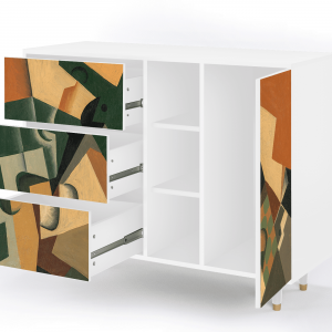 Sideboard - STORYZ - BS2 Glass and Checkerboard - White