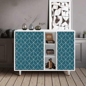 Sideboard - STORYZ - BS2 Turquoise Geometry - White