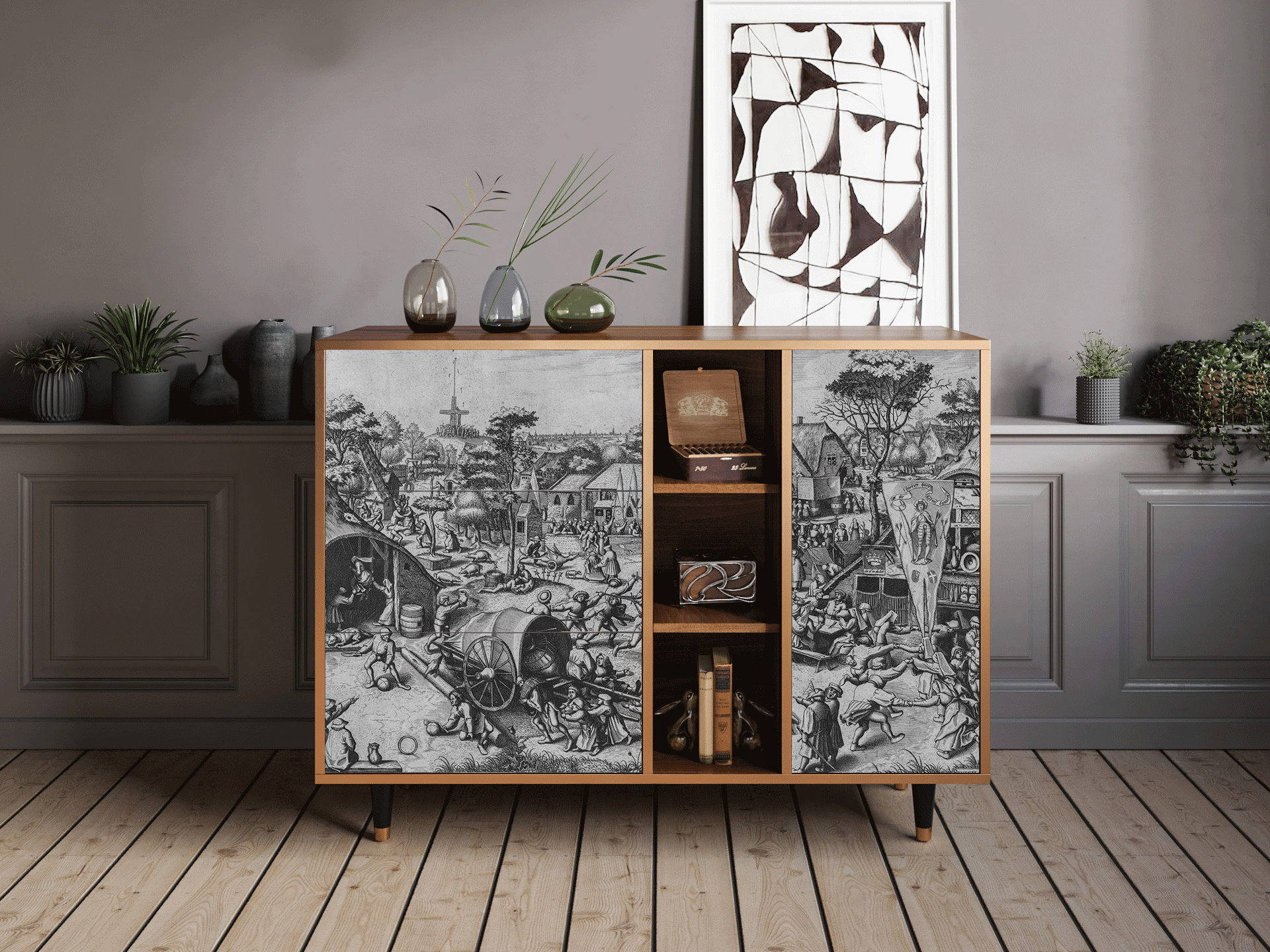 Sideboard - STORYZ - BS2 The Festival of Saint - Walnut Sideboard - STORYZ - BS2 The Festival of Saint - Walnut