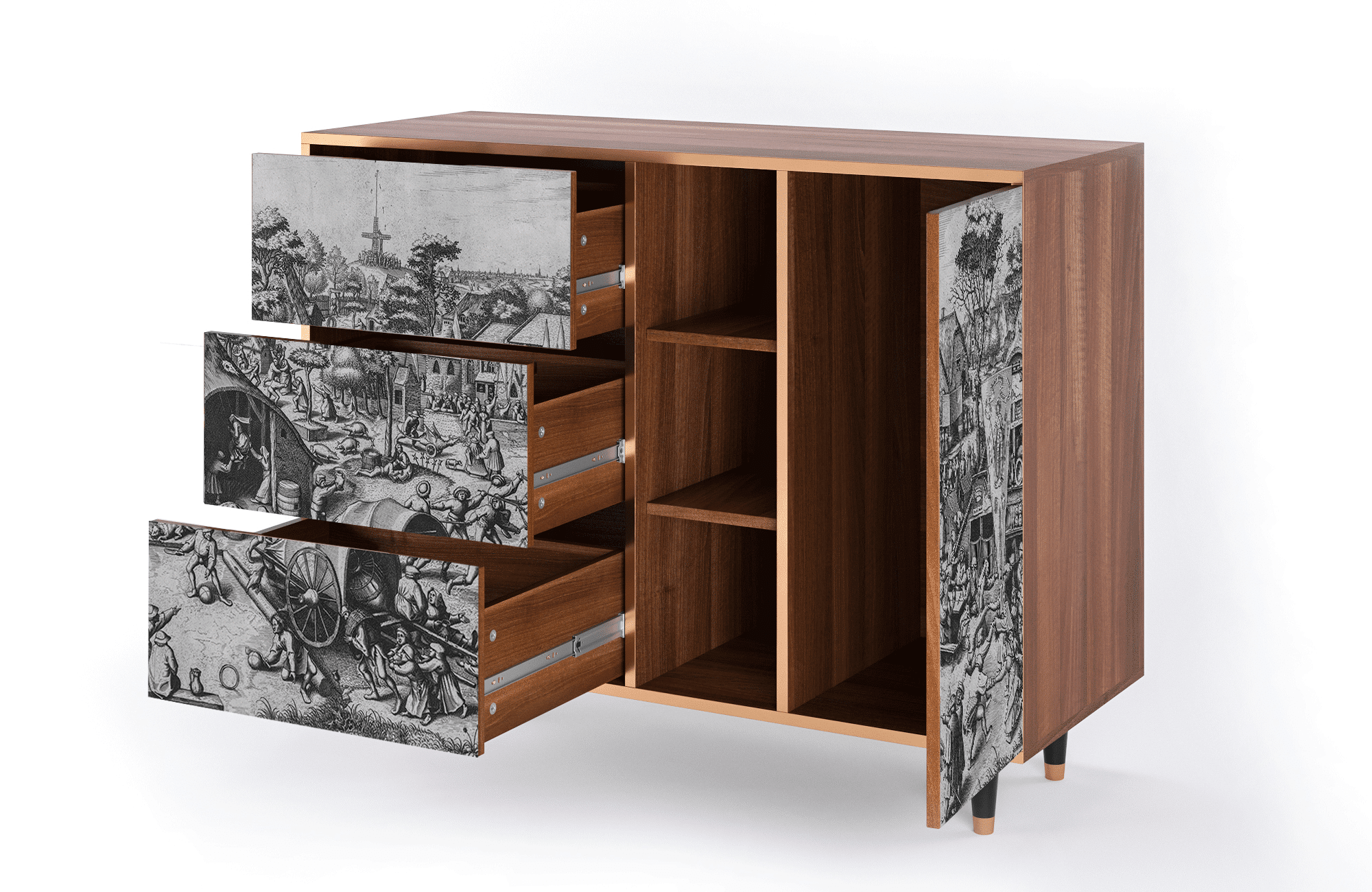 Sideboard – STORYZ – BS2 The Festival of Saint – Walnut Sideboard - STORYZ - BS2 The Festival of Saint - Walnut