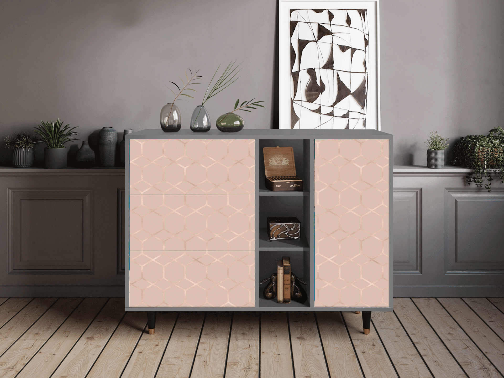 Sideboard - STORYZ - BS2 Rose Honeycomb - Grey Sideboard - STORYZ - BS2 Rose Honeycomb - Grey