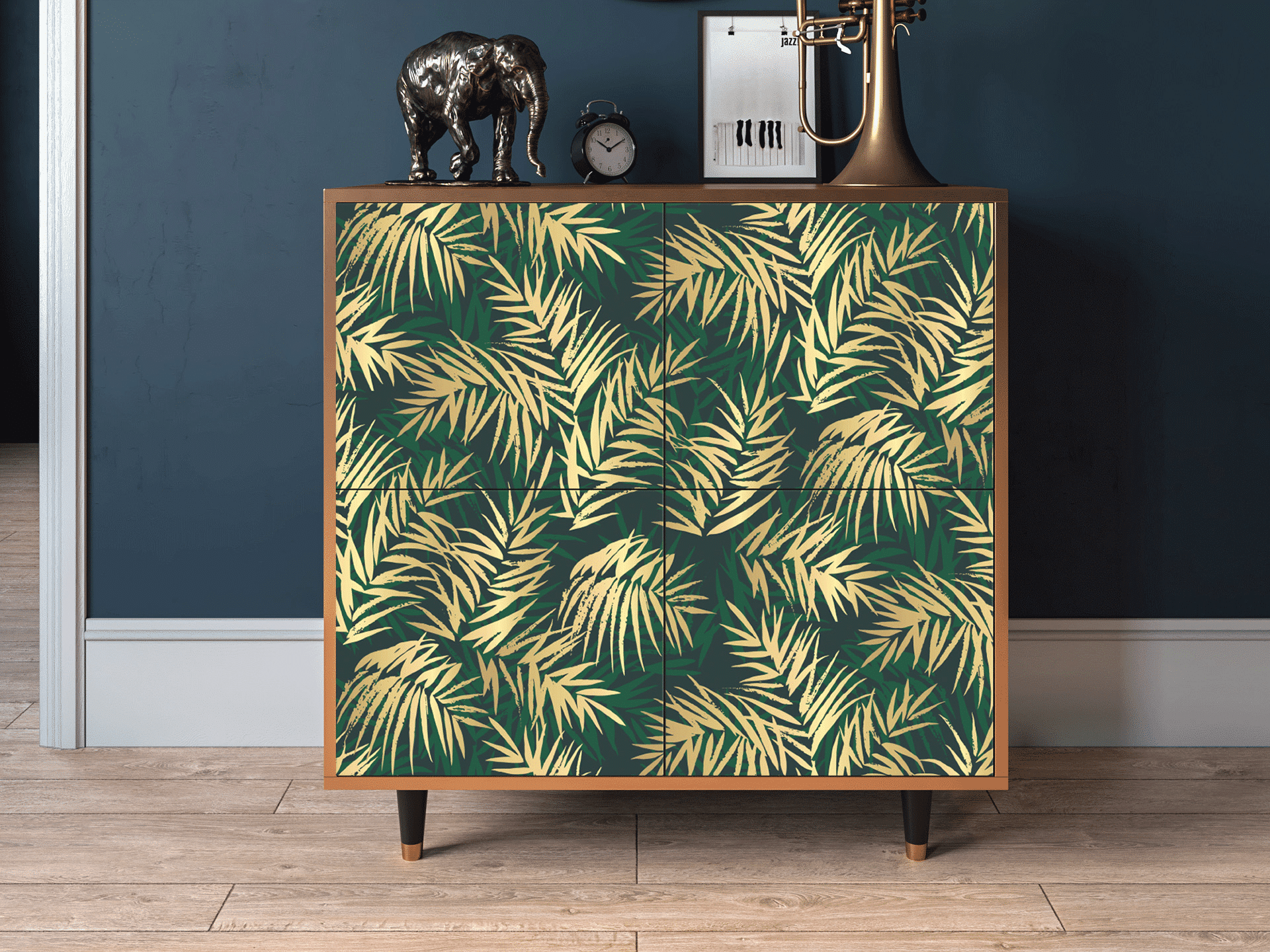 Sideboard - STORYZ - BS3 Sunny Palm Tree - Walnut Sideboard - STORYZ - BS3 Sunny Palm Tree - Walnut