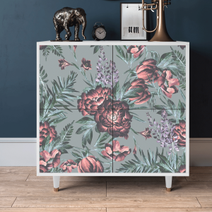Sideboard - STORYZ - BS3 Light Peonies - White
