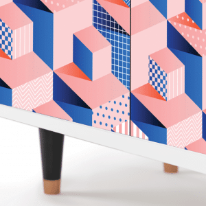 Sideboard - STORYZ - BS3 Pinky Squares - White