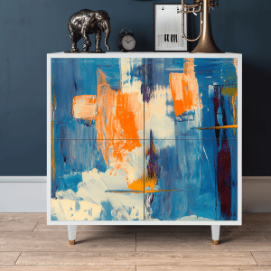 Sideboard - STORYZ - BS3 Abstract Expressionism - White