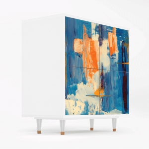 Sideboard - STORYZ - BS3 Abstract Expressionism - White