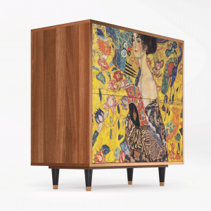 Sideboard - STORYZ - BS3 Lady with Fan by Klimt - Walnut