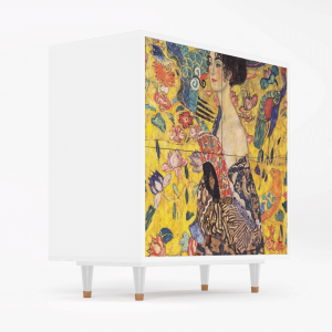 Sideboard - STORYZ - BS3 Lady with Fan by Klimt - White