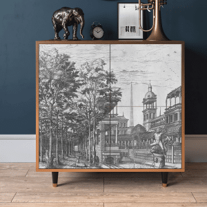 Sideboard - STORYZ - BS3 View of the Piazza - Walnut