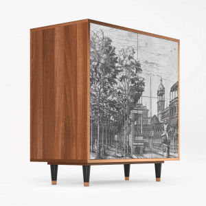 Sideboard - STORYZ - BS3 View of the Piazza - Walnut