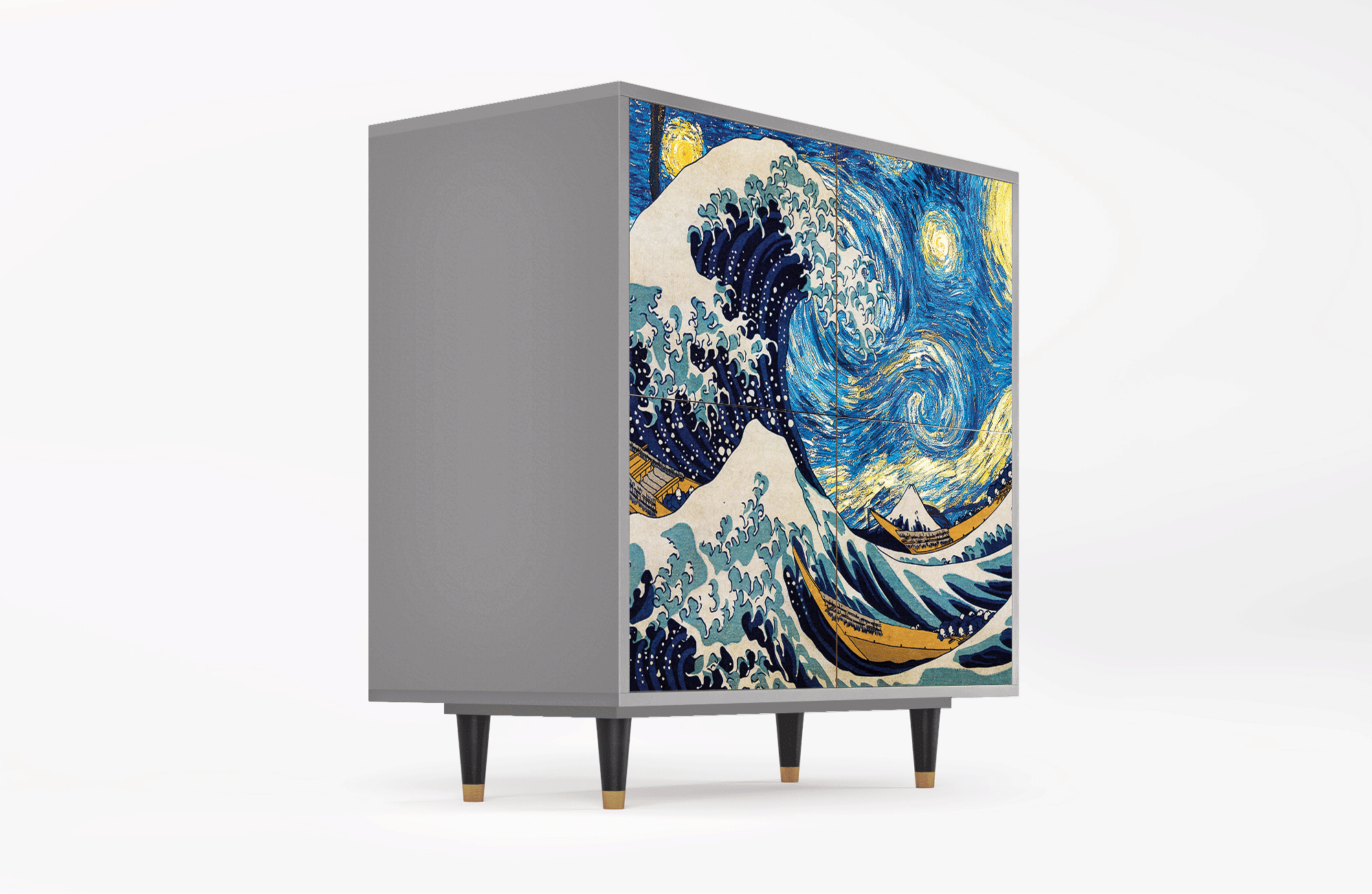 Sideboard – STORYZ – BS3 Great Wave – Grey Sideboard - STORYZ - BS3 Great Wave - Grey
