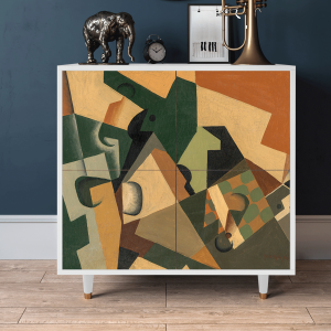 Sideboard - STORYZ - BS3 Glass and Checkerboard - White