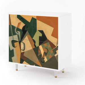 Sideboard - STORYZ - BS3 Glass and Checkerboard - White