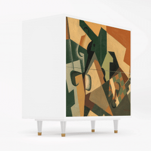 Sideboard - STORYZ - BS3 Glass and Checkerboard - White