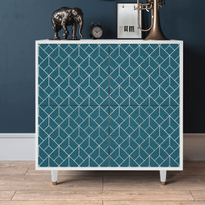 Sideboard - STORYZ - BS3 Turquoise Geometry - White
