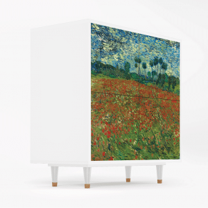 Sideboard - STORYZ - BS3 Poppy field by van Gogh - White