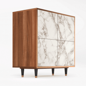 Sideboard - STORYZ - BS3 Milk Marble - Walnut