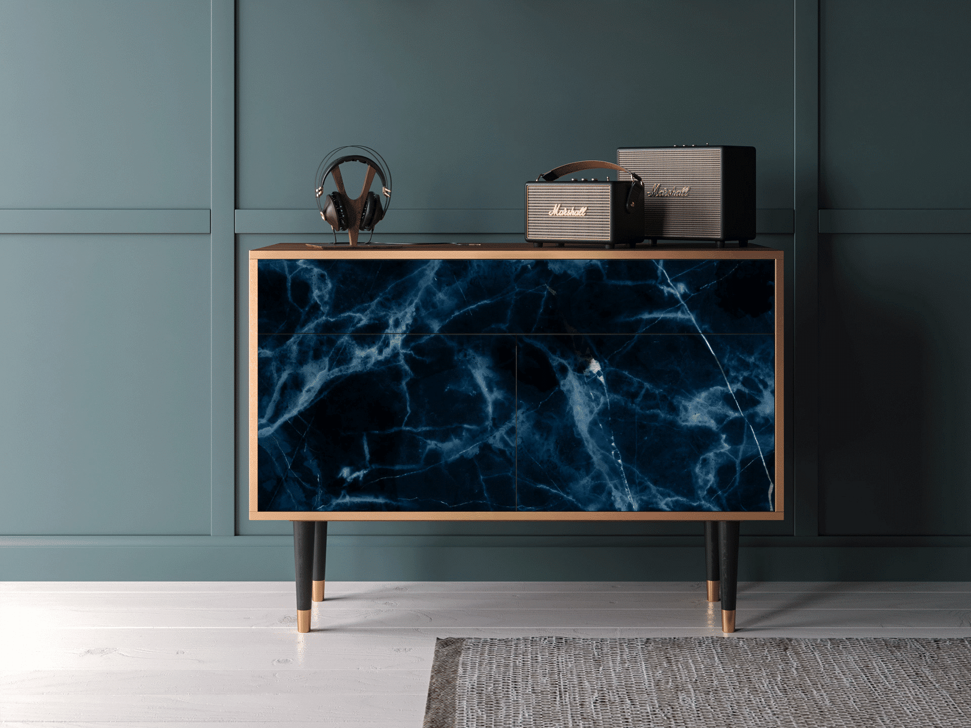 Sideboard - STORYZ - BS4 Deep Ocean - Walnut