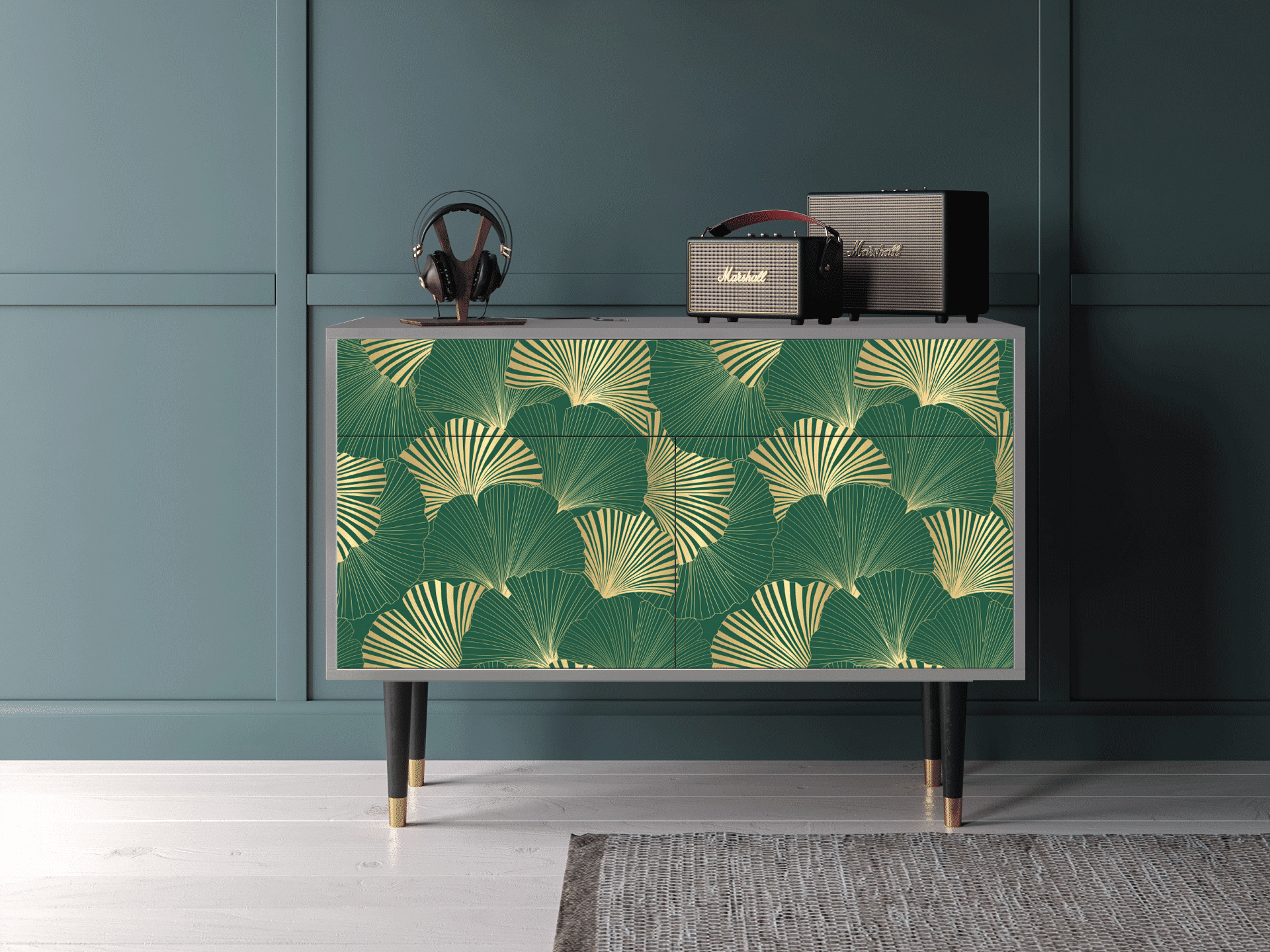 Sideboard - STORYZ - BS4 Gold Ginkgo - Grey Sideboard - STORYZ - BS4 Gold Ginkgo - Grey