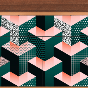 Sideboard - STORYZ - BS4 Geometric Madness - Walnut