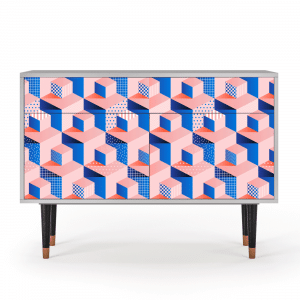 Sideboard - STORYZ - BS4 Pinky Squares - Grey