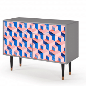 Sideboard - STORYZ - BS4 Pinky Squares - Grey