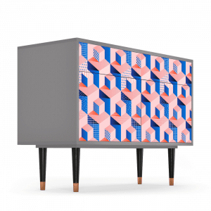 Sideboard - STORYZ - BS4 Pinky Squares - Grey