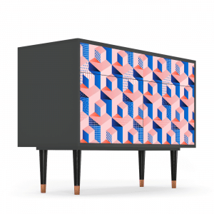 Sideboard - STORYZ - BS4 Pinky Squares - Antracite