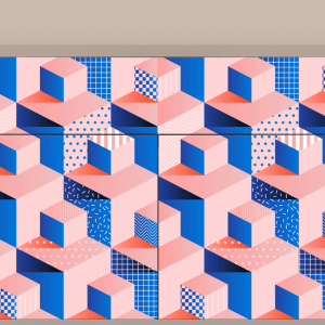 Sideboard - STORYZ - BS4 Pinky Squares - Latte