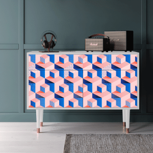 Sideboard - STORYZ - BS4 Pinky Squares - White
